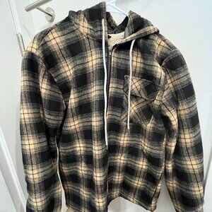 Full Zip Fleece Flannel Jacket - Men's Medium